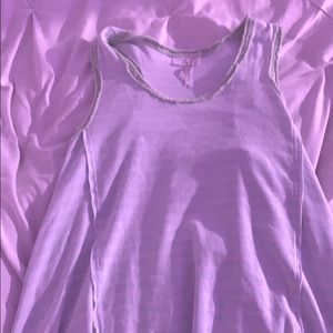 Tula j green and blue striped tank